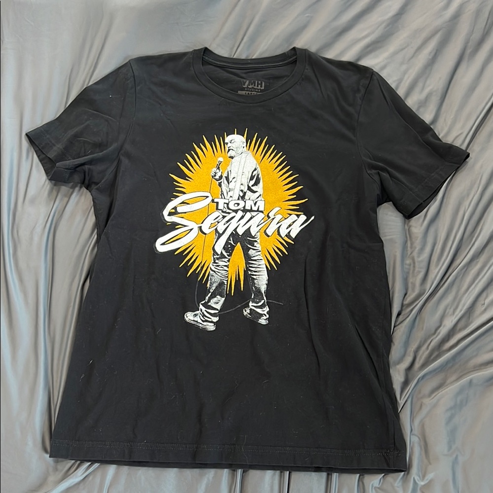 Black Graphic T-Shirt with Tom Segura Design